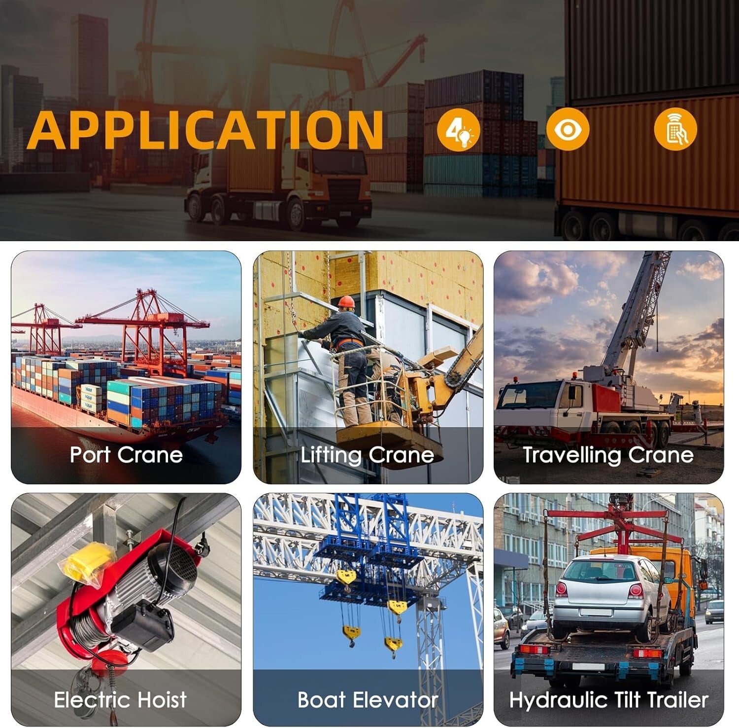 Versatile 2-in-1 Remote Control for Crane and Dump Trailer - Compact & Efficient