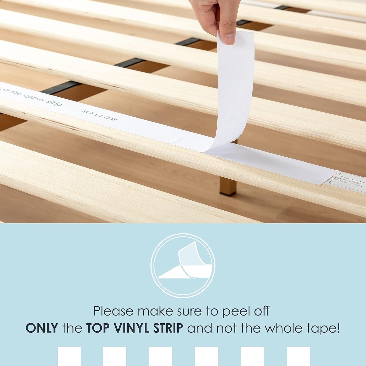 Durable 12-Inch King Platform Bed with Wooden Slats - Mid-Century Modern Style