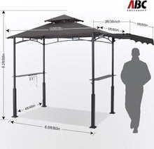 Load image into Gallery viewer, 11x5 Outdoor BBQ Shelter with LED Lights &amp; Bonus Hooks for Grilling Fun