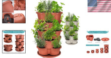 Load image into Gallery viewer, Space-Saving 5-Tier Terracotta Planter - Perfect for Vegetables and Succulents