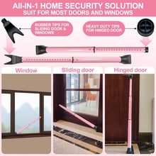 Load image into Gallery viewer, Premium 2-Pack Modern Pink Door Security Bar - Enhanced Protection Anywhere