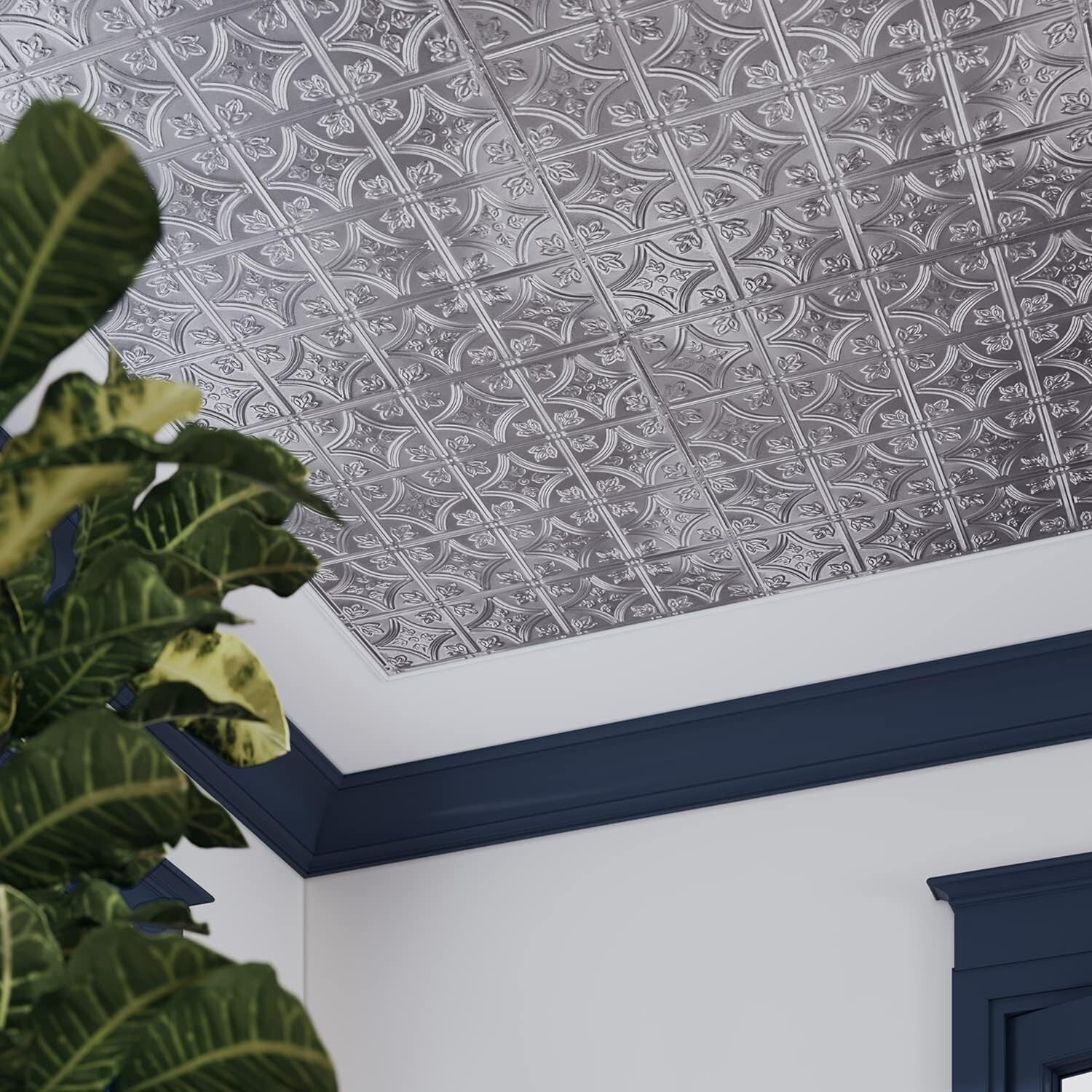 Sustainable 5 Pack 24 Inch Tin Ceiling Panels for Kitchens - Easy Installation