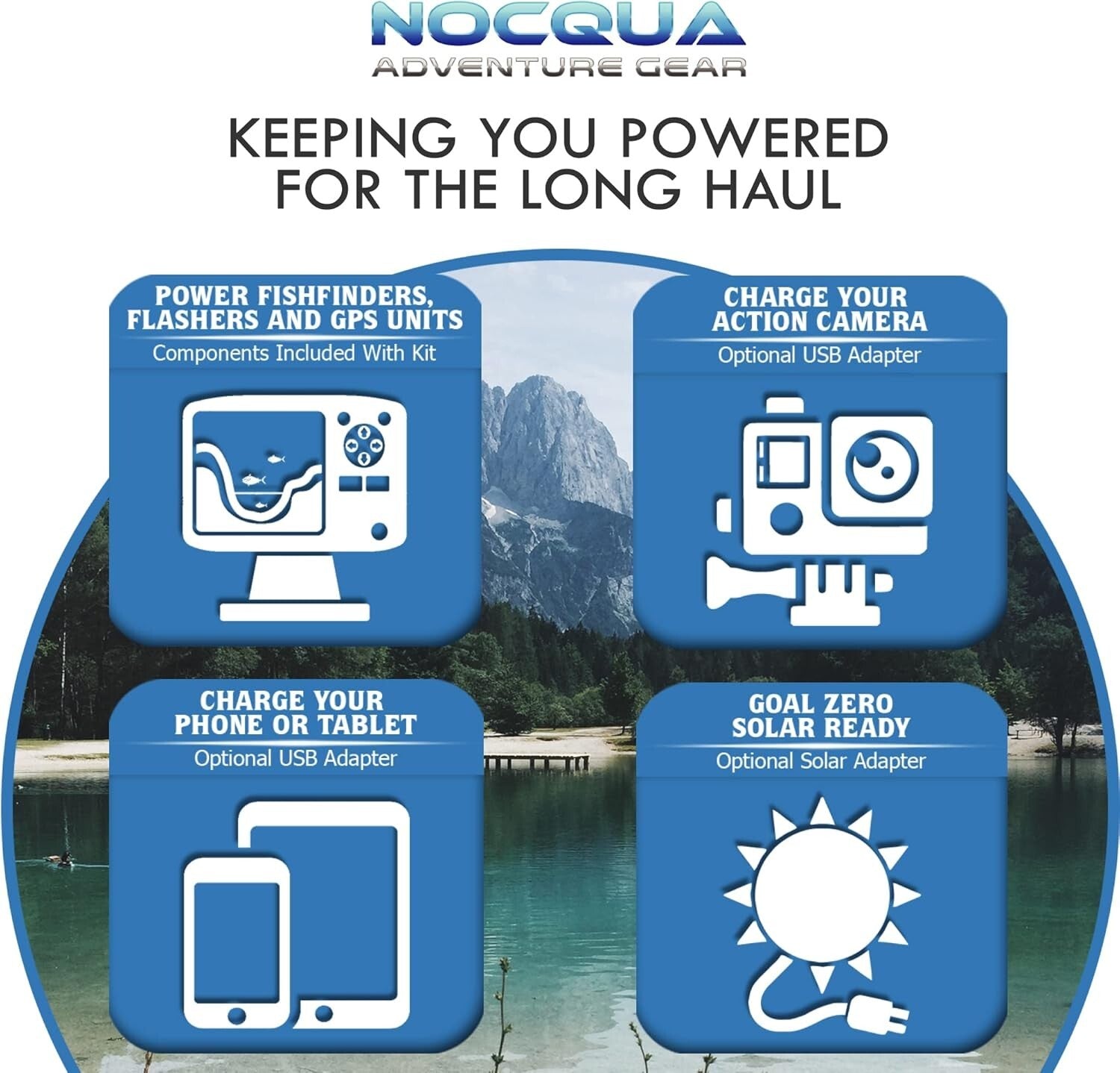 Compact 12V Charging Kit - Lithium Battery & Wall Charger for Marine Gear