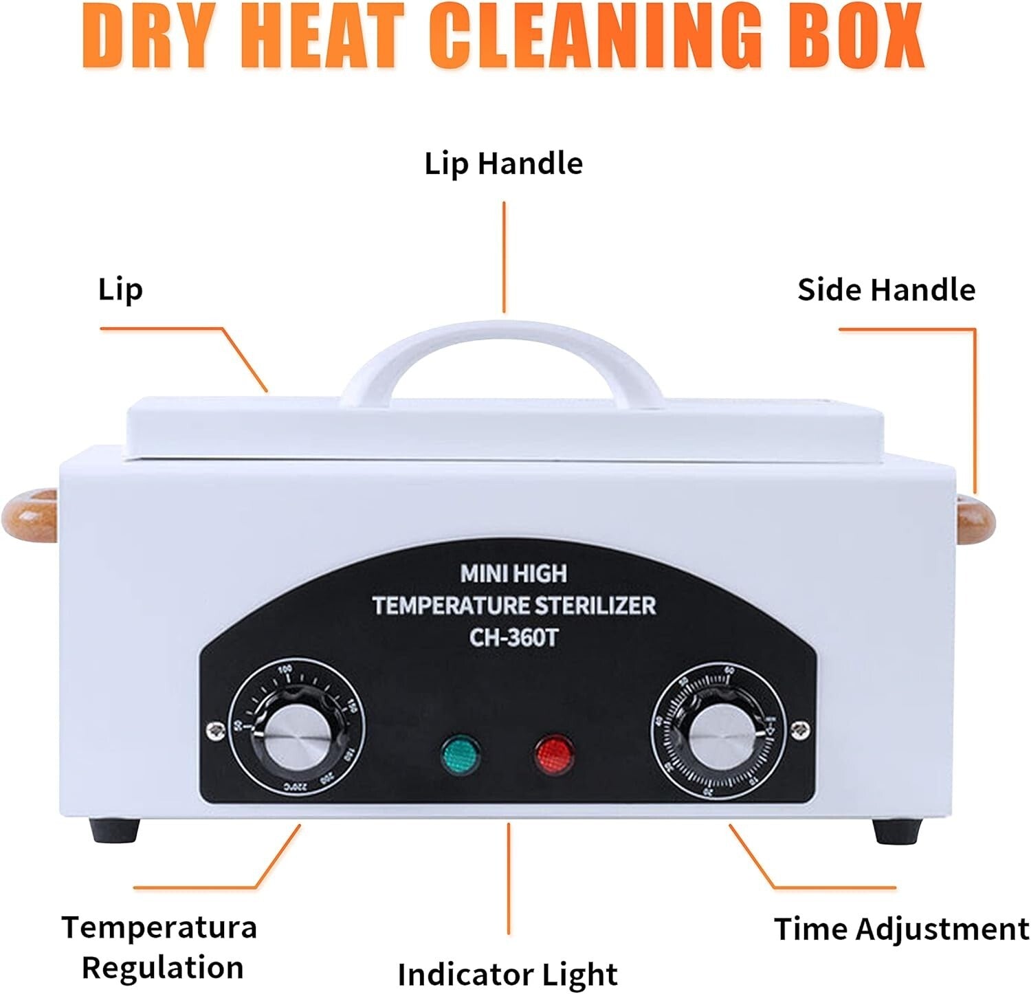 Efficient Nail and Dental Tool Sterilizer with Adjustable Temperature Control