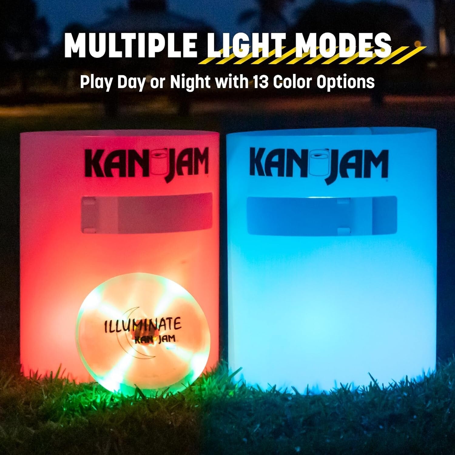 Kan Jam Illuminate - LED Outdoor Disc Toss Game with Carry Bag & Night Features