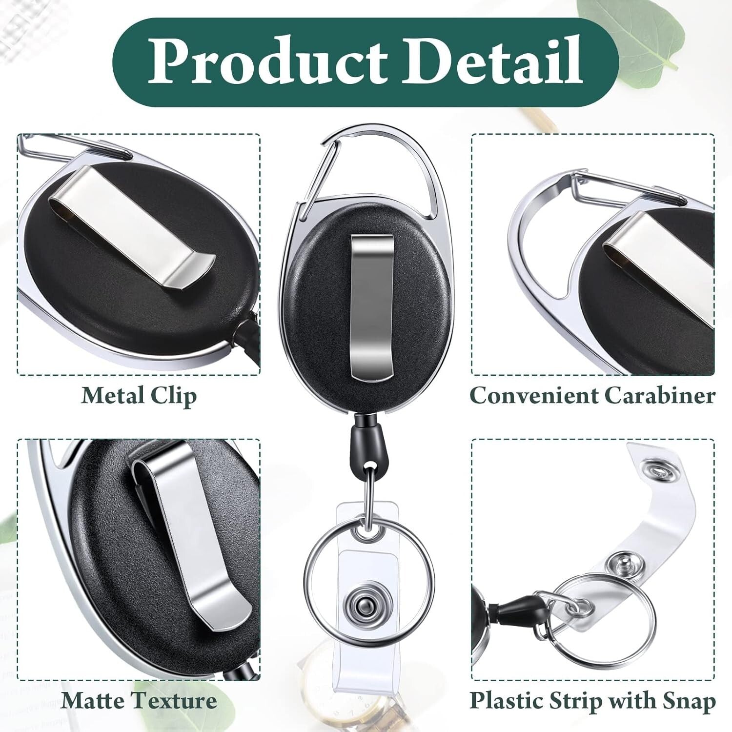 Bulk Retractable ID Badge Reel Holders for Doctors, Nurses, and Office Staff