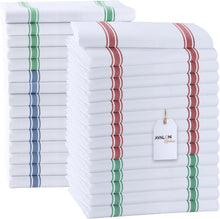 Load image into Gallery viewer, Value Pack of 30 Multi-Color 15x25 Inch Cotton Kitchen Towels - Soft &amp; Absorbent