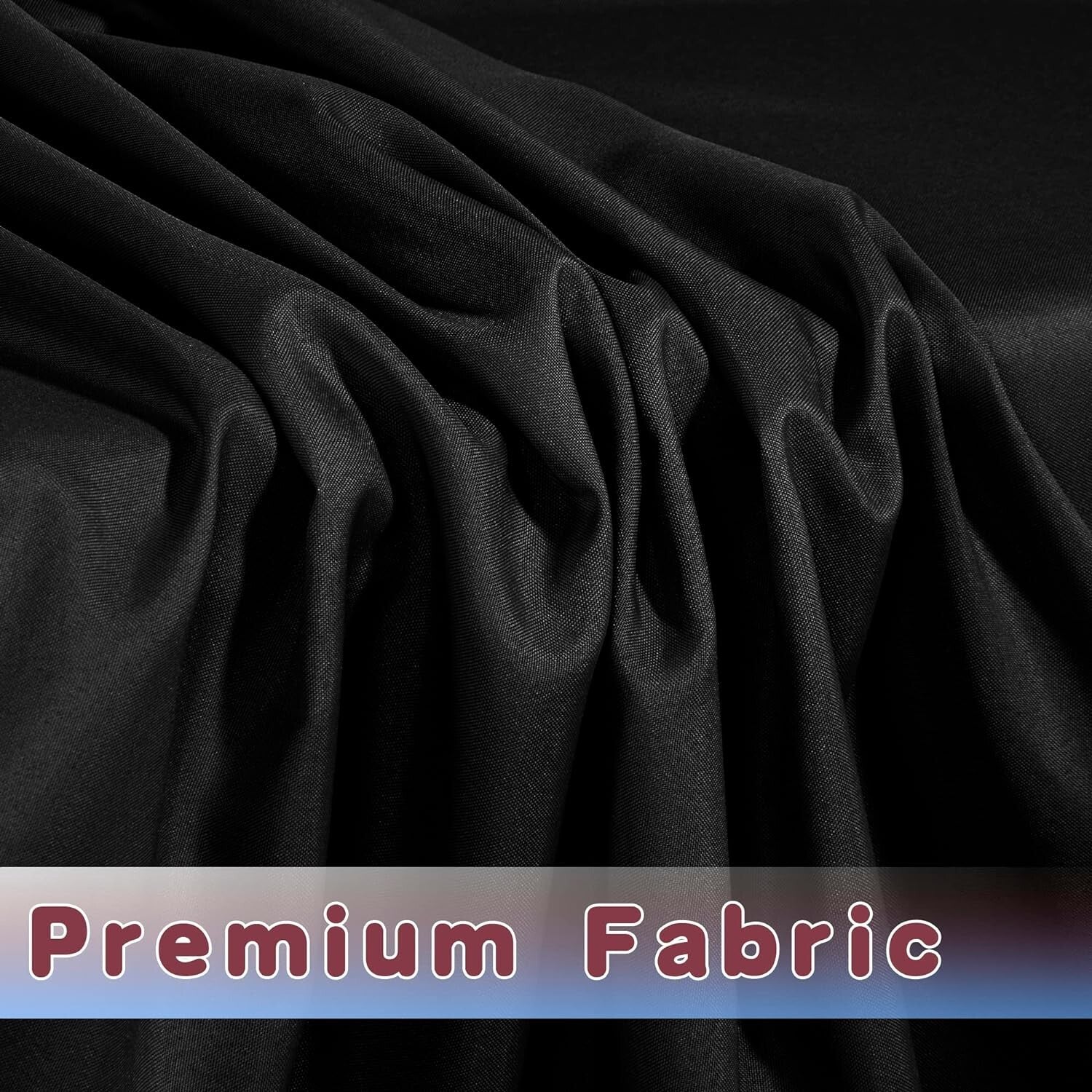 Elegant Black Fitted Table Covers - 4 Pack for Weddings, Buffets & Banquets