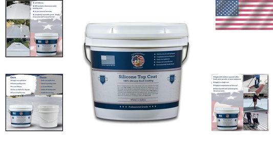 Compact 100% Silicone Roof Coating - Easy Application, High UV Reflectivity