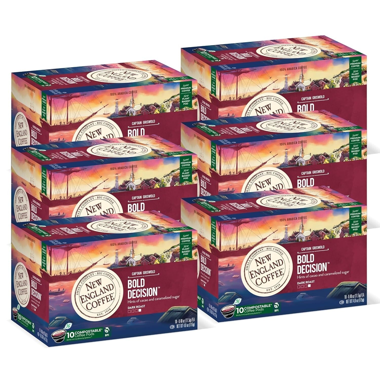 Experience Bold Decision - Dark Roast Single Serve Coffee Pods, 6 Packs of 10ct