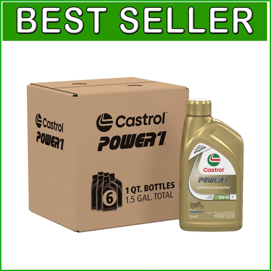 Advanced 4T Synthetic Motorcycle Oil 10W-40 - 6 Quarts for Superior Engine Care