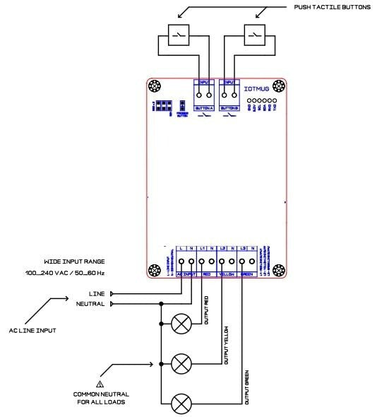 Solid State Relay Traffic Light Controller - 3 Channel Control for AC Devices