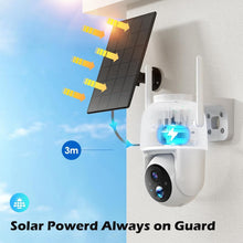 Load image into Gallery viewer, 2K Solar Security Camera | Wireless Outdoor PTZ with 355° View &amp; Night Vision