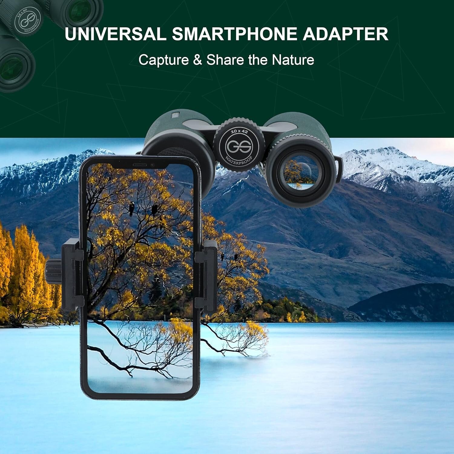 Professional 10X42 Lightweight Binoculars with Phone Adapter for Nature Lovers