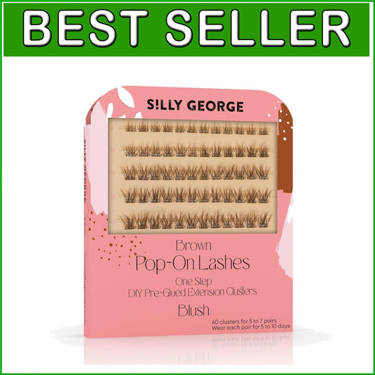 Effortless 5-10 Day Wear Brown Pop-On Lash Clusters - 60 Count, Cruelty-Free