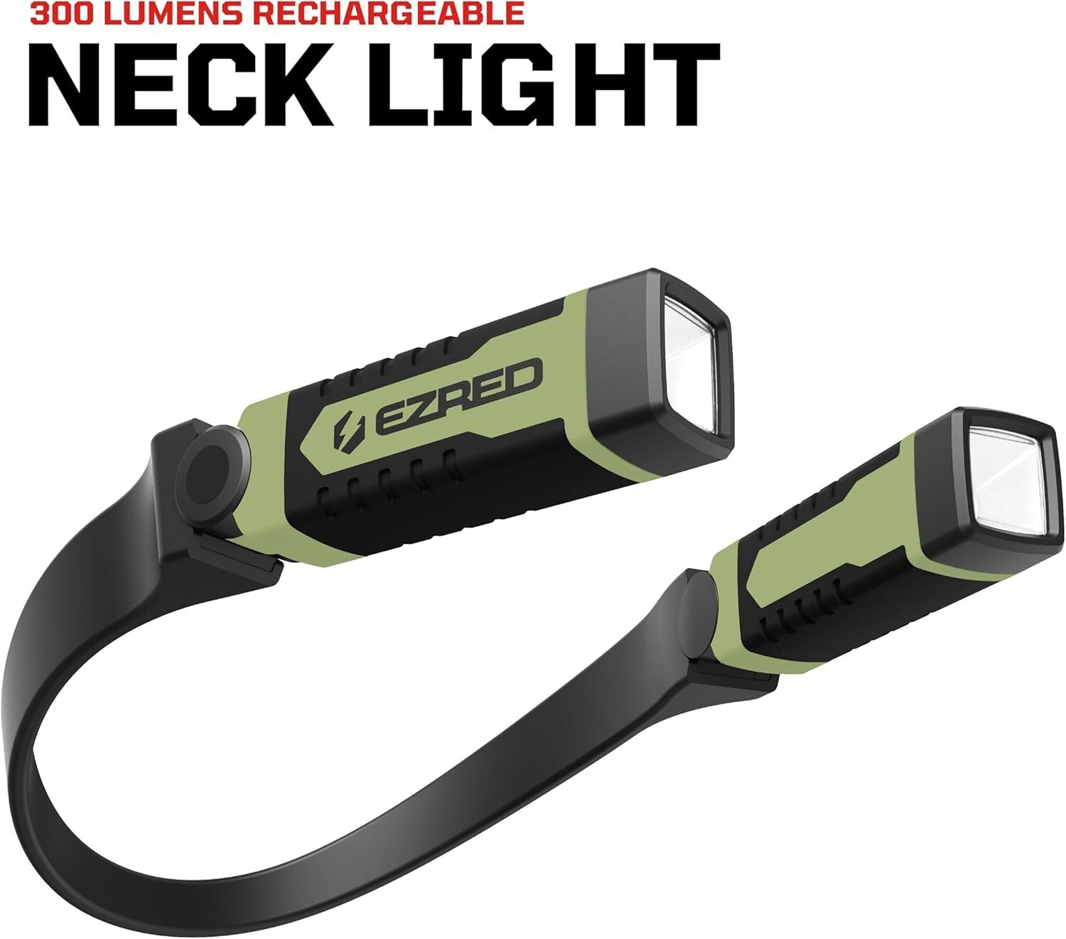 300 Lumens Water-Resistant Neck Light with Articulating Beams - Comfortable Wear