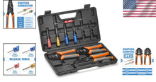 Load image into Gallery viewer, Ergonomic Automotive Wiring Tool Kit: Crimping &amp; Connector Removal Tools Inside