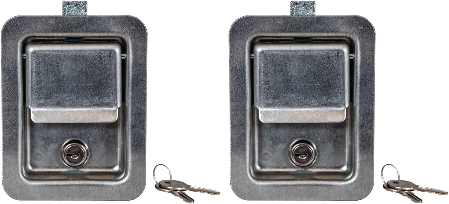 Durable Stainless Steel Locking Latches with Keys - Perfect for Tool Storage