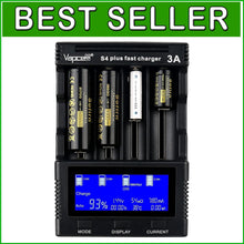 Load image into Gallery viewer, Intelligent LCD Battery Charger - Universal 4-Bay for 18650, 21700, Ni-MH &amp; More