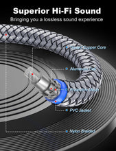 Load image into Gallery viewer, 50ft Tangle-Free 90 Degree RCA Cable for Clear Subwoofer Sound &amp; Easy Connection