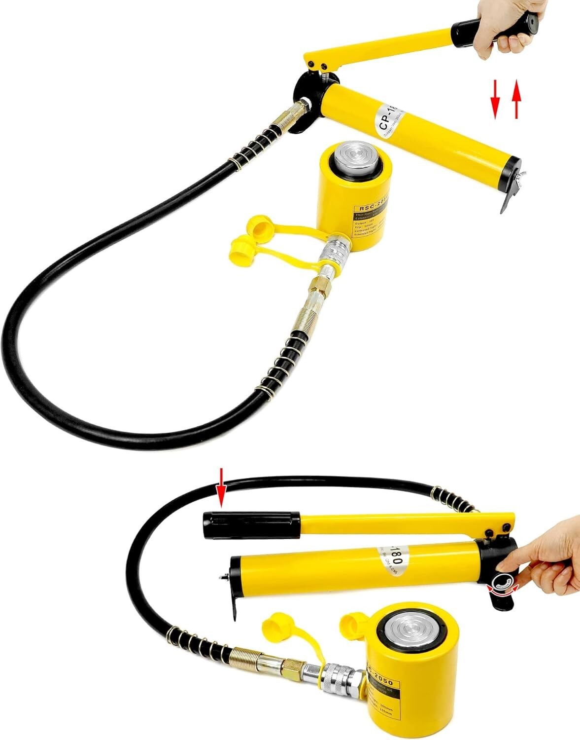 Versatile 20T Manual Hydraulic Power Ram - Ideal for Machinery and Shipbuilding