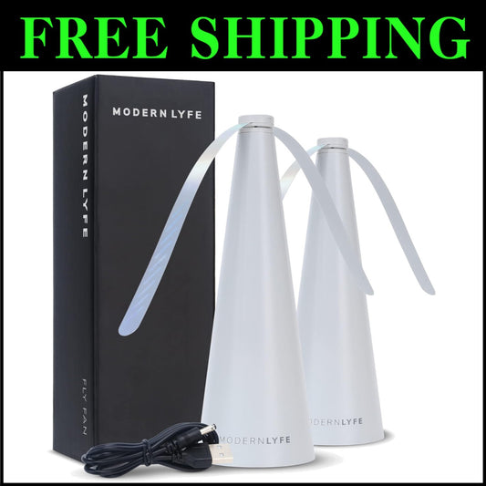 Fly Deterrent Table Fan - Stylish & Durable Outdoor Dining Essential - 2 Pack