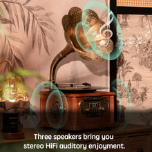 Load image into Gallery viewer, Classic Gramophone with Dual-Speed Turntable &amp; Bluetooth - Elegant Home Decor