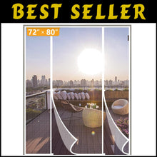 Load image into Gallery viewer, Premium Polyester Magnetic Screen Door 74"x81" – Windproof, Wrinkle-Resistant