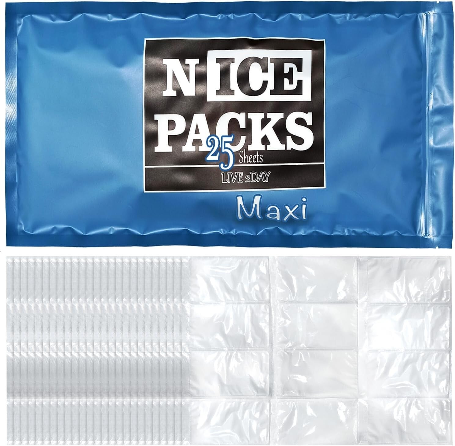 Customizable Reusable Ice Sheets - Ideal for Food Shipping and Cold Therapy