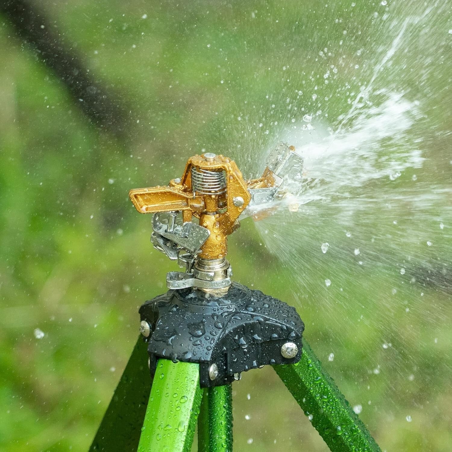 Adjustable 0-360 Degree Brass Impact Sprinkler - Perfect for Large Garden Spaces