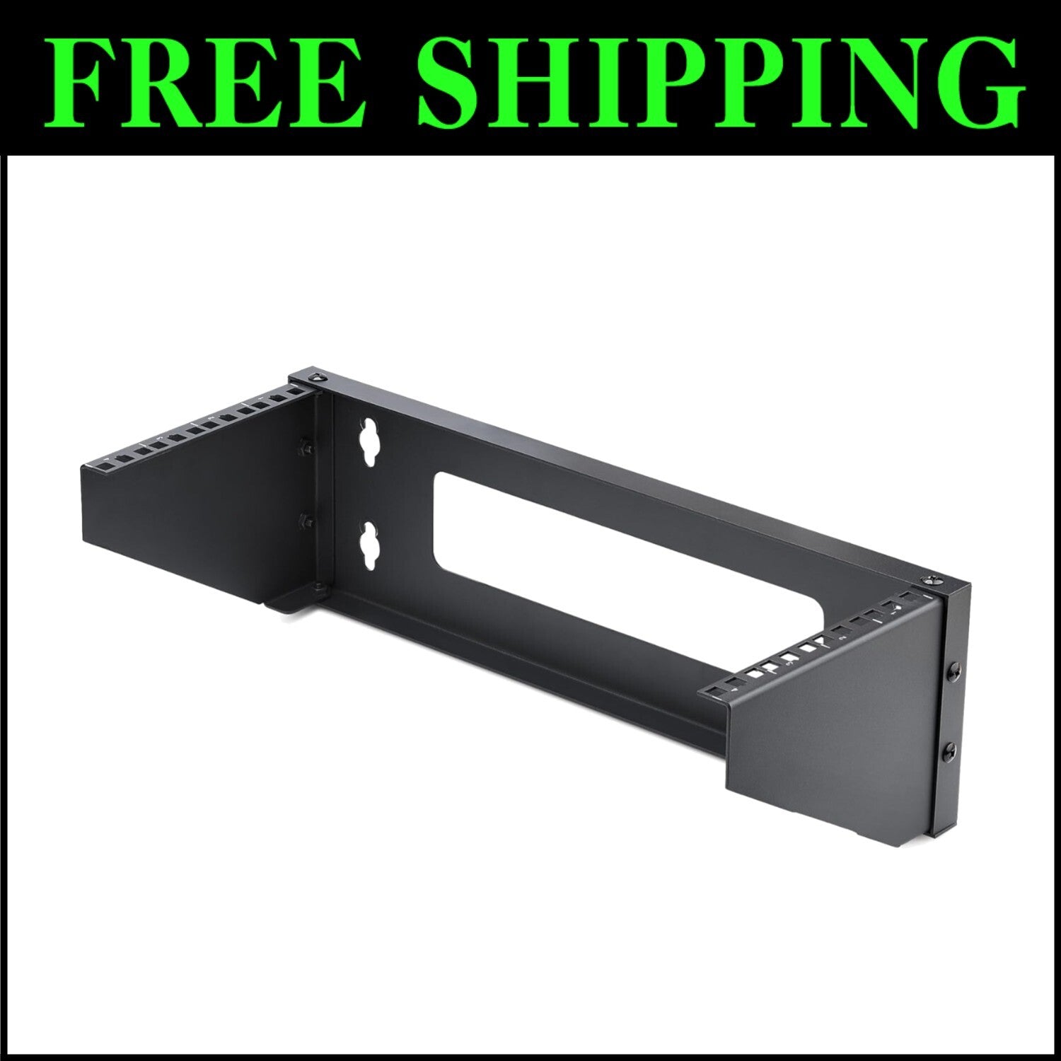 4U Vertical Wall-Mount Rack for 19" Equipment - 121lb Capacity, Durable Steel
