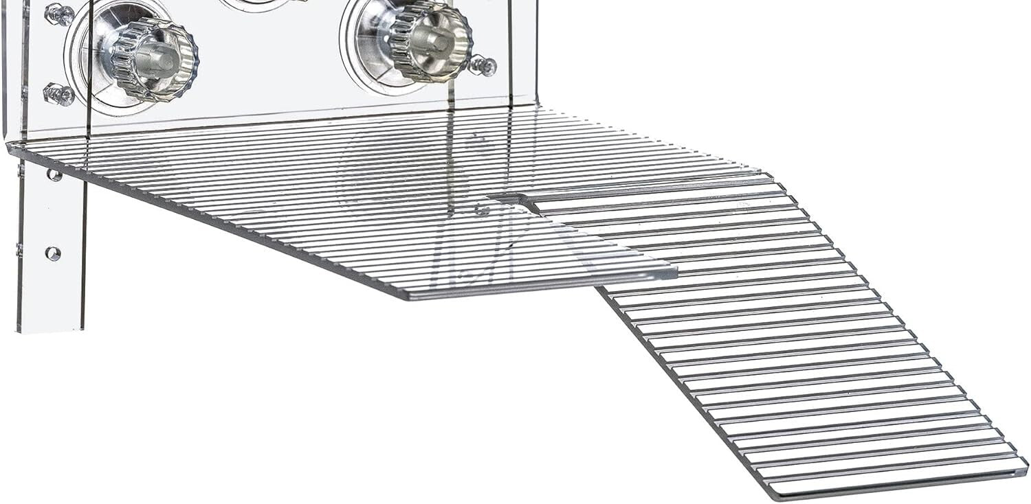 Adjustable Hanging Turtle Ramp - Modern Acrylic Basking Platform for Reptiles