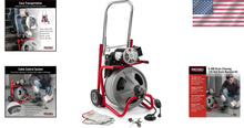 Load image into Gallery viewer, K-400 Heavy-Duty 120-Volt Drain Cleaner with Integrated Transport Cart &amp; Tools