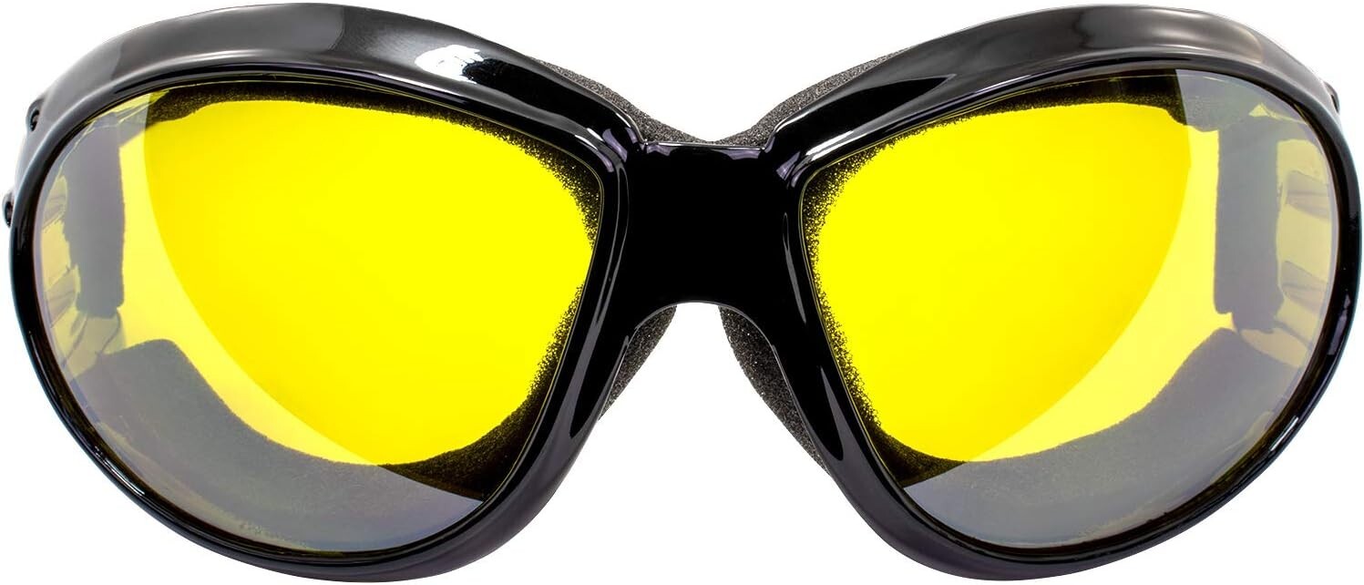 Lightweight Motorcycle Goggles with Clear Mirror & Driving Lenses - 3 pcs