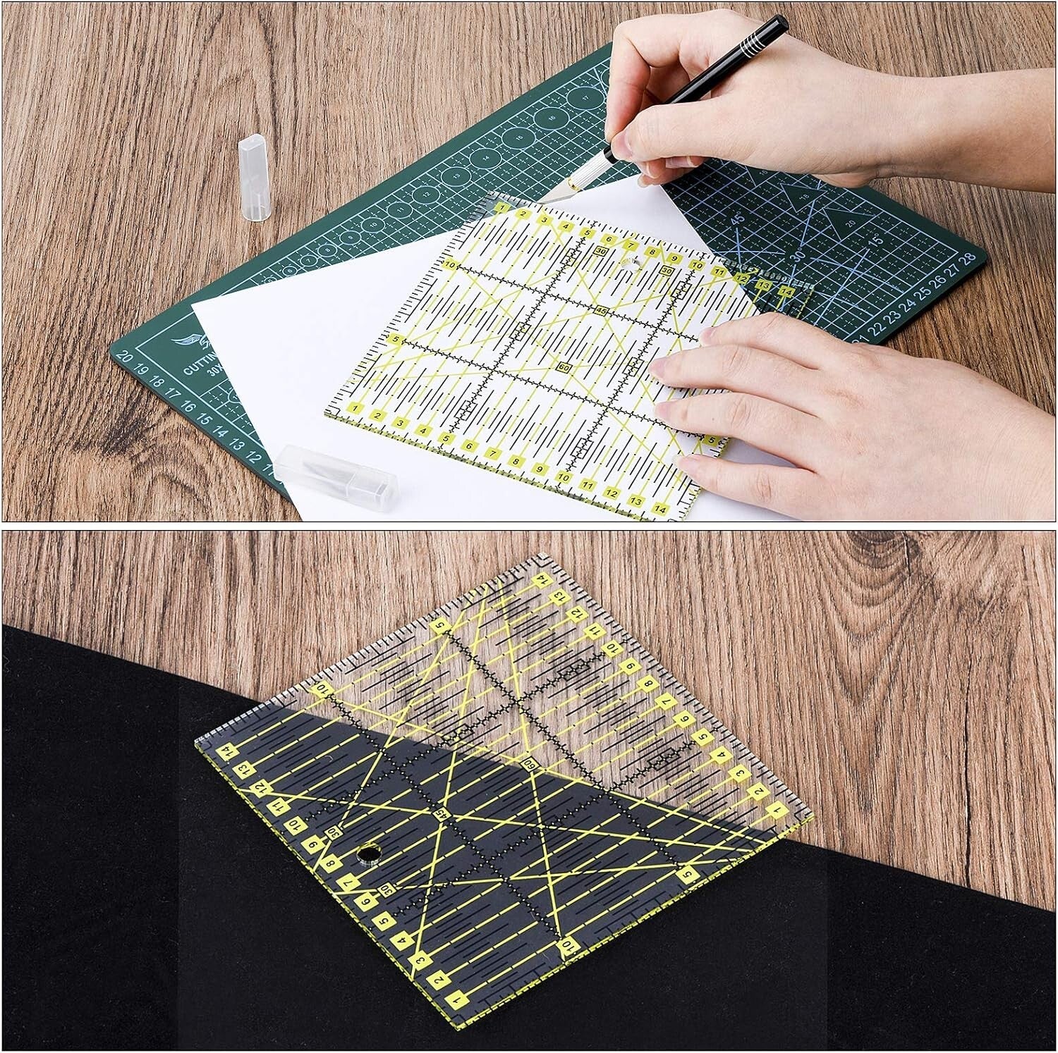 Sewing & Quilting Essential Kit: 104-Piece Rotary Cutter with Ruler & Clips