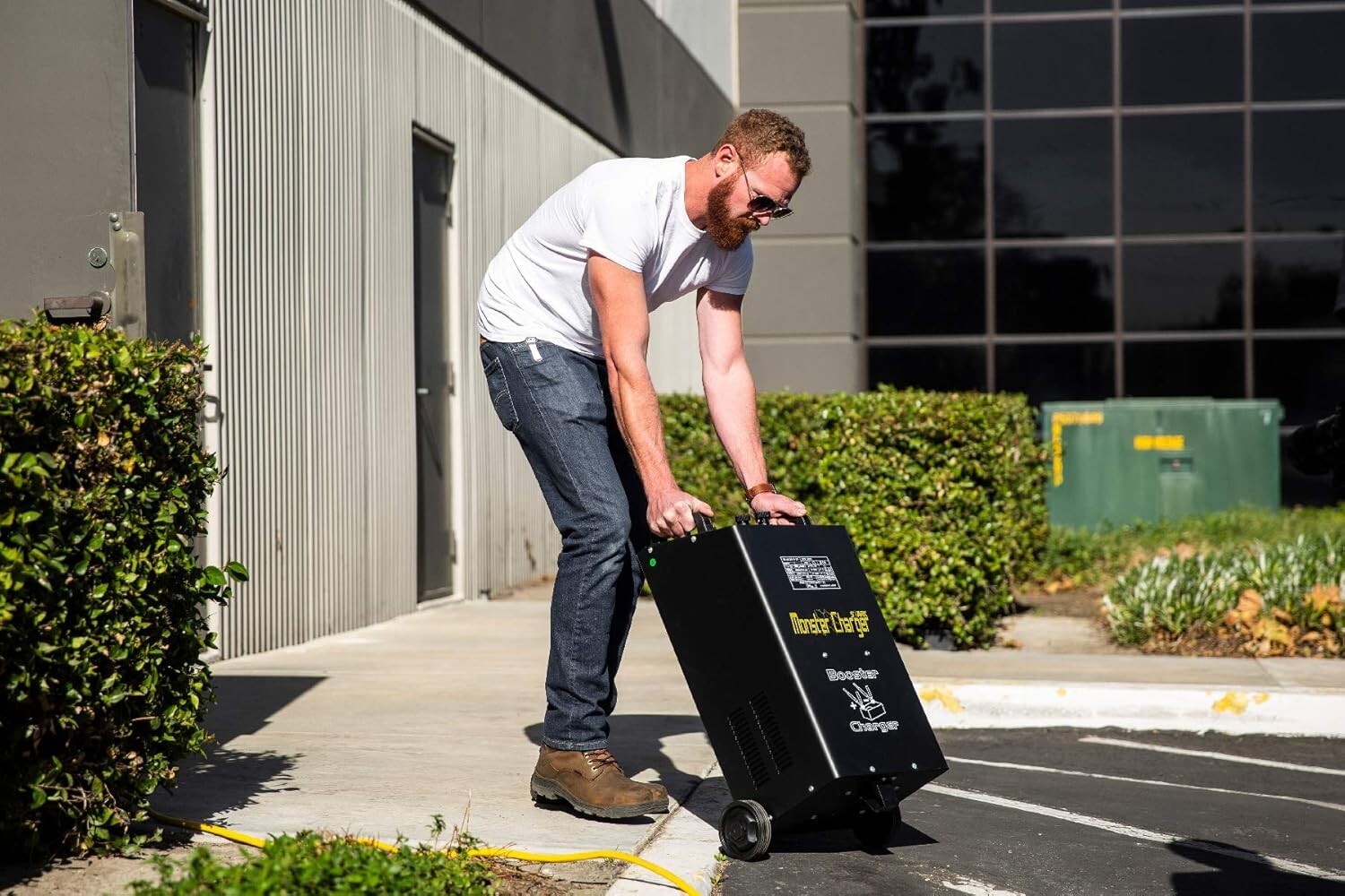 Advanced Stark 55 Amp Battery Charger with Wheels and Safety Features for Trucks