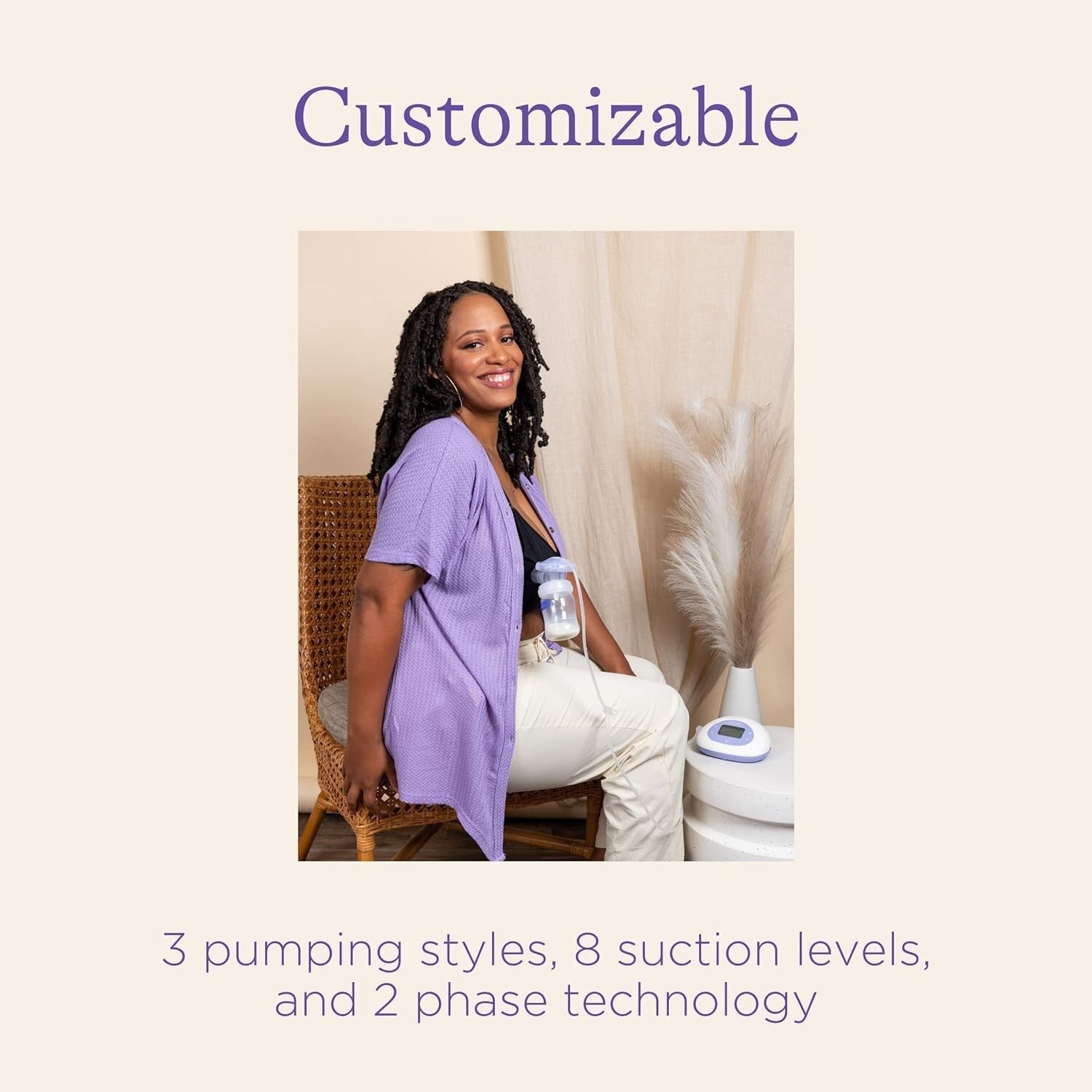 Efficient Double Electric Breast Pump with Hospital Strength Suction & Tote Bag