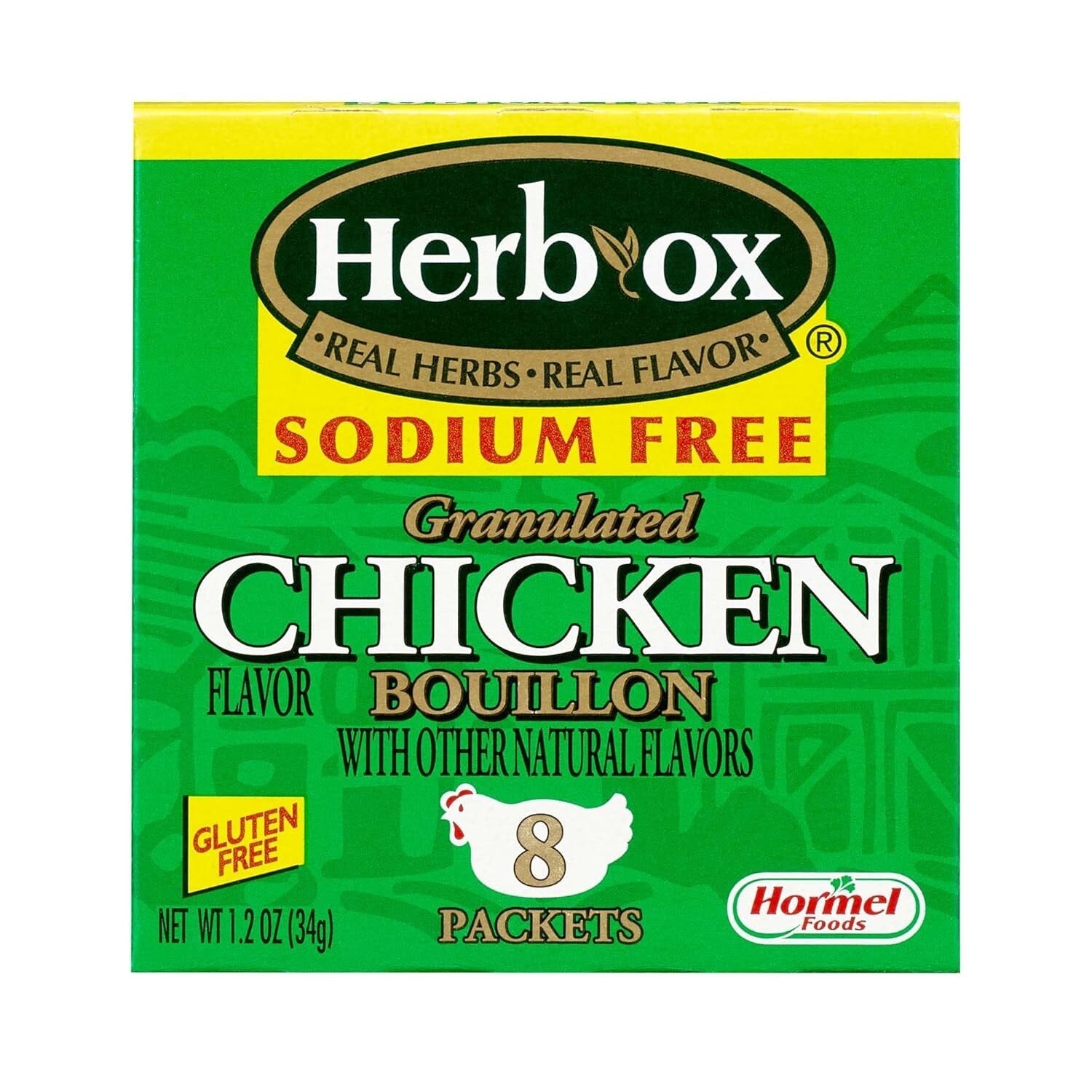 12-Pack Sodium Free Chicken Bouillon Packets - 1.5 oz Each for Flavorful Dishes