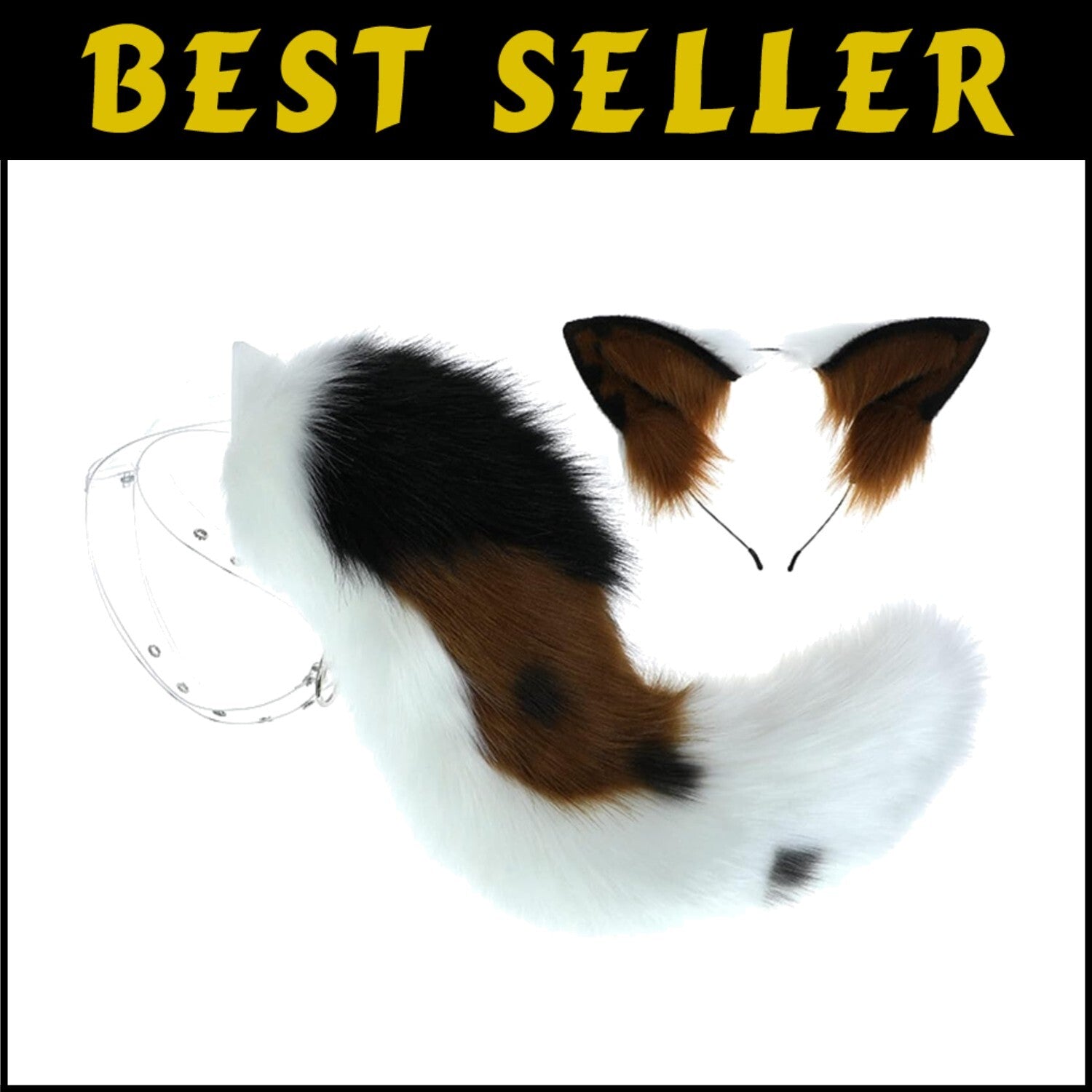 Lightweight Animal Ears and Tail Costume Accessory - Perfect for Halloween Fun