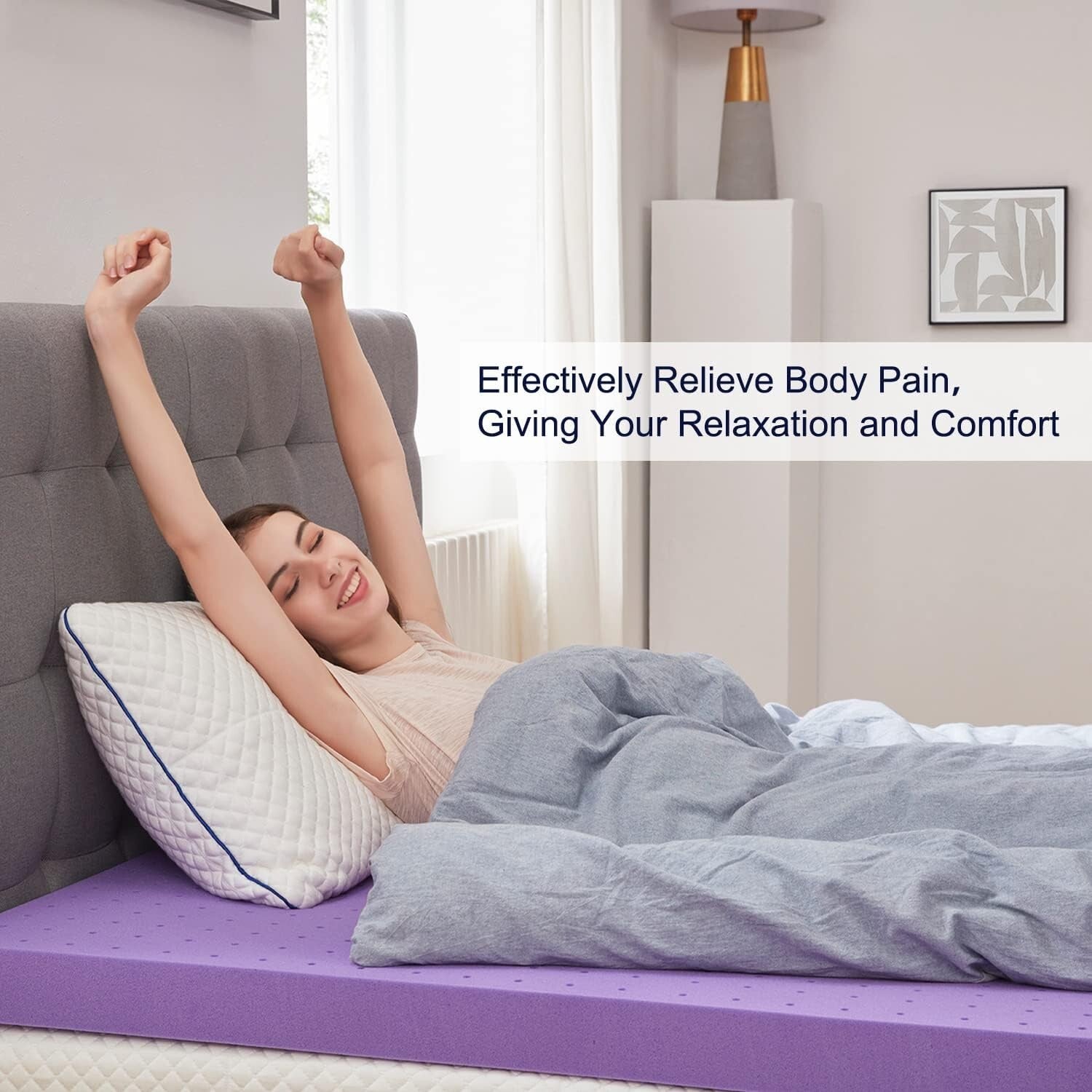 Experience Luxury with 3 Inch CertiPUR King Size Gel Memory Foam Mattress Topper