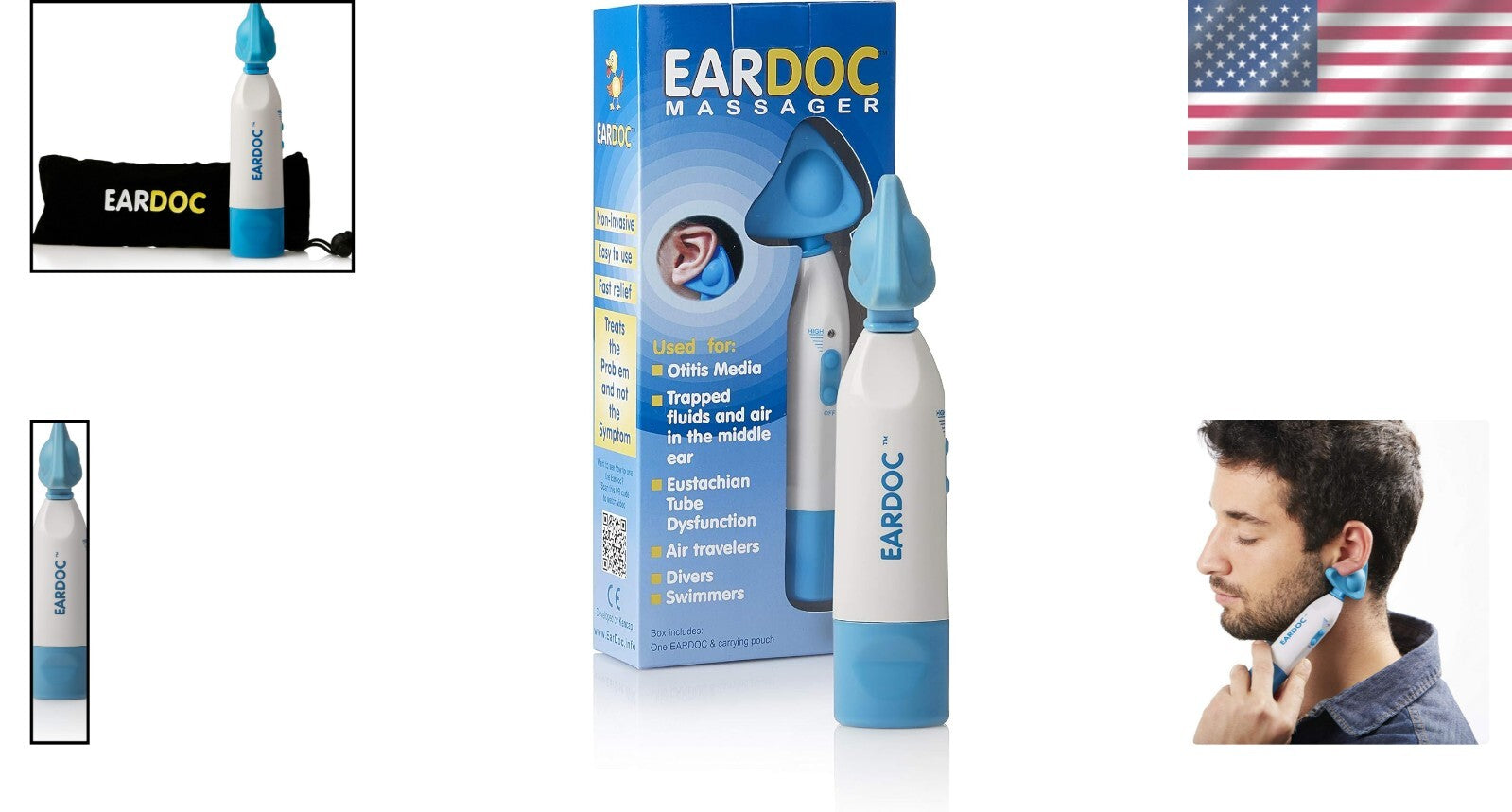 Premium EARDOC Ear Treatment Device with Adjustable Speeds & LED Indicator