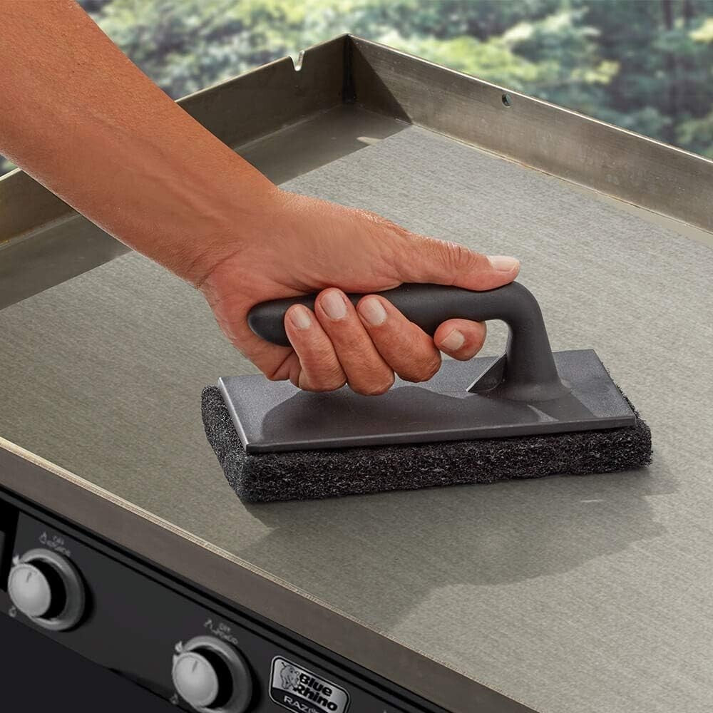Ergonomic Griddle Scraper with Interchangeable Blades for Commercial & Home Use