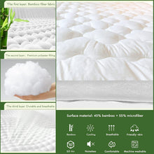 Load image into Gallery viewer, Extra Thick Quilted Twin Mattress Pad - Cooling &amp; Breathable with 360 Protection