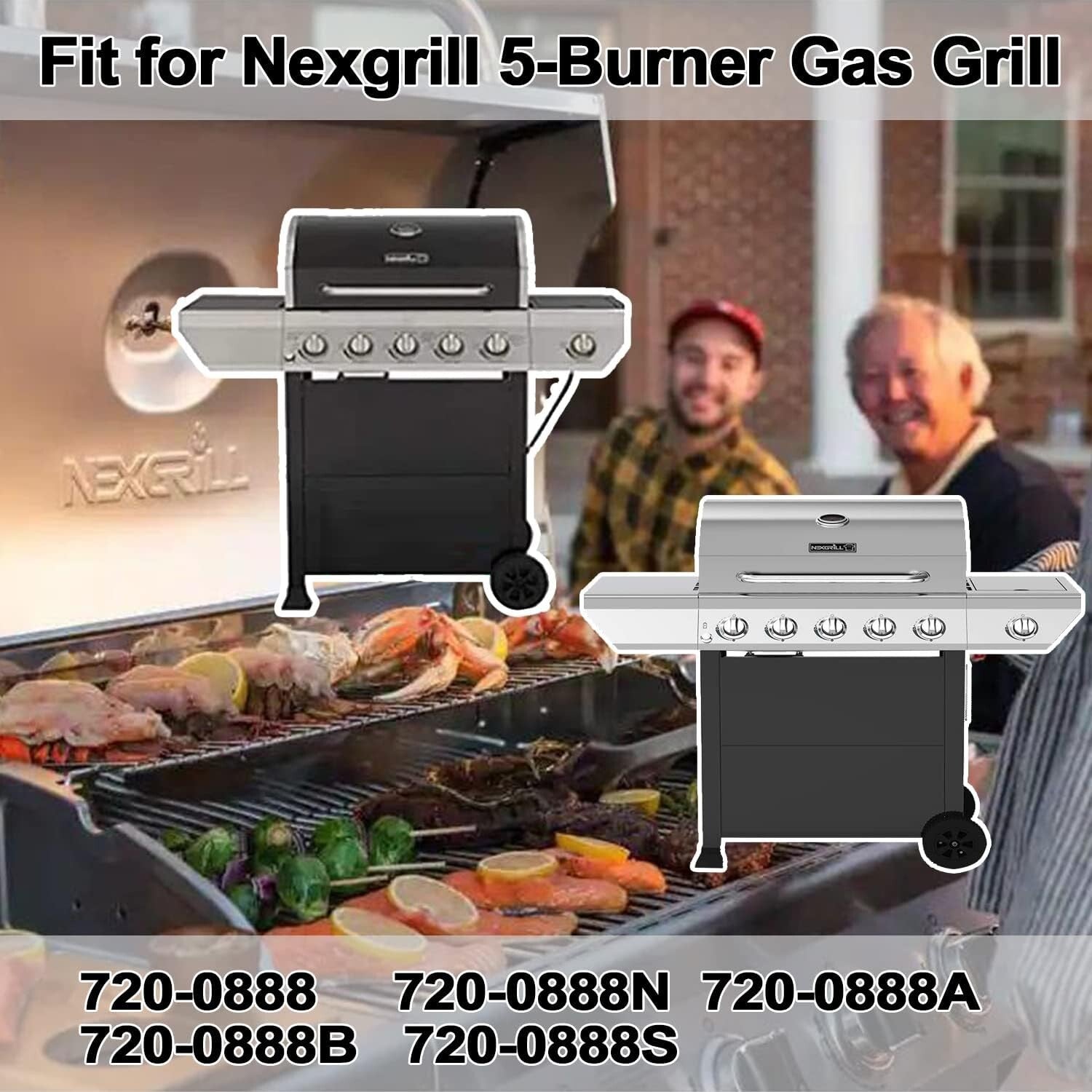 304 Stainless Steel Replacement Parts for Nexgrill 5 Burner Models - Durable