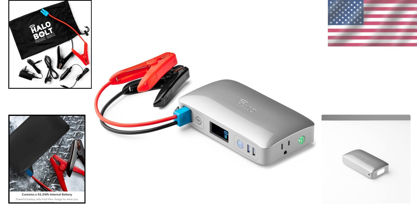 All-in-One Bolt ACDC Max 55500 mWh Portable Charger with Jump Starting Features