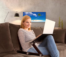 Load image into Gallery viewer, WorkEZ Portable Laptop Stand with Cooling Feature - Adjustable Height Desk Riser