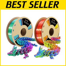 Load image into Gallery viewer, Moisture-Proof Tricolor Silk PLA 3D Filament 1.75mm - Ideal for Stunning Prints