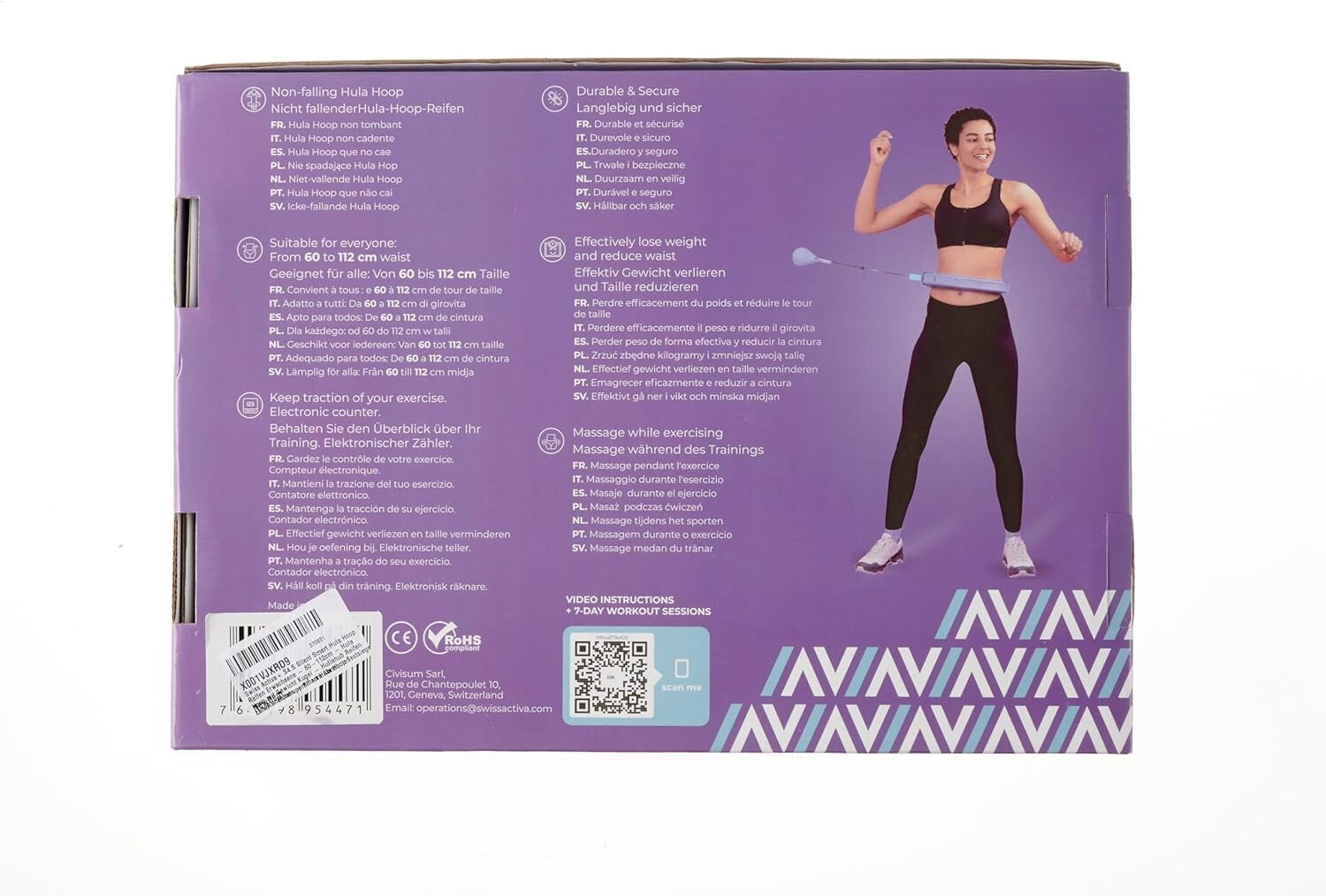 Adjustable Infinity Weighted Hula Hoop for Belly Fat Loss - Track Your Progress