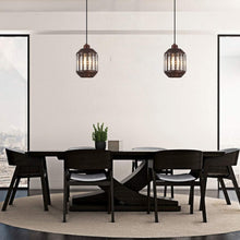 Load image into Gallery viewer, Industrial Boho Black Hanging Lamp with Dimmable Feature - Perfect for Any Room