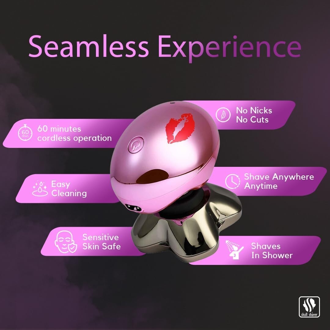 Water-Resistant Butterfly Kiss Pro Pink Shaver: For Smooth, Irritation-Free Skin